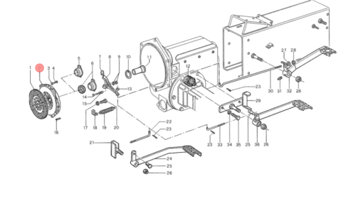 Meccanismo frizione d.160 Antonio Carraro per serie 15/55 - 16 - sp3000